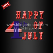 Happy 4th of July Printing Heat Transfer Vinyl Iron On Letters
